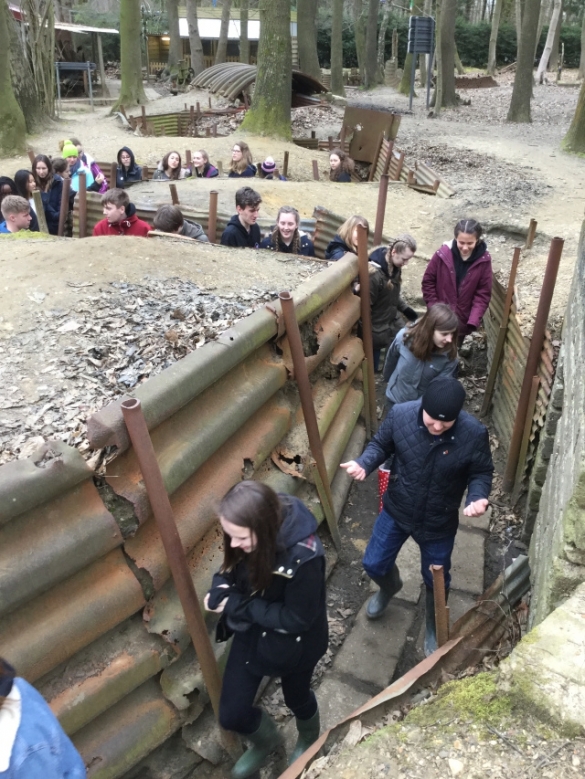 Exploring preserved trenches at Hill 62