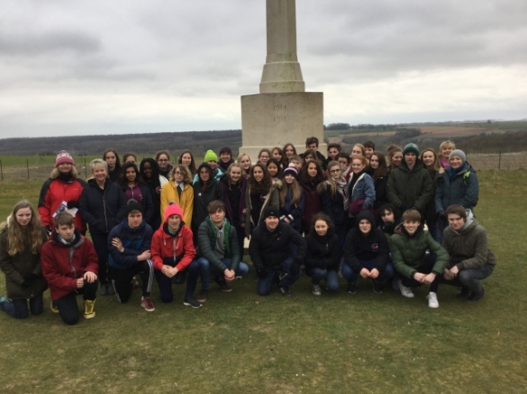 Mount and Millthorpe students at Thiepval