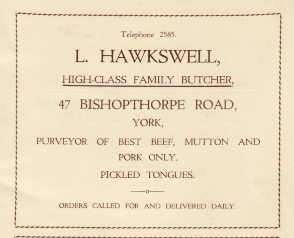 Hawkswell advert 1933