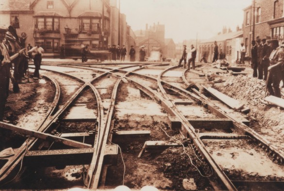 Nunnery lane Junction Tramline construction 1913