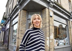 Kay Dower outside her new gallery (courtesy of York Press)