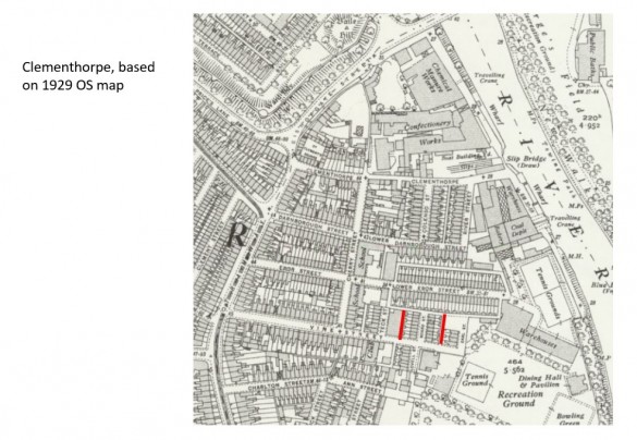 Clemthorpe locations of scoria bricks