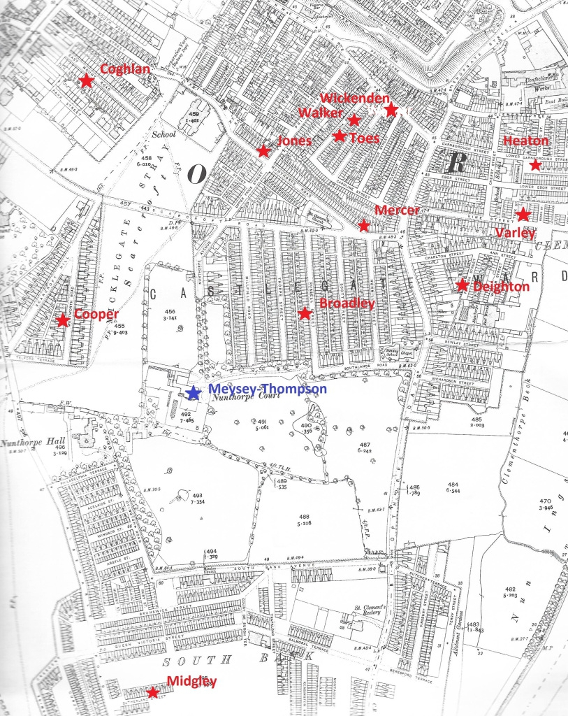 Map showing conscientious objector addresses