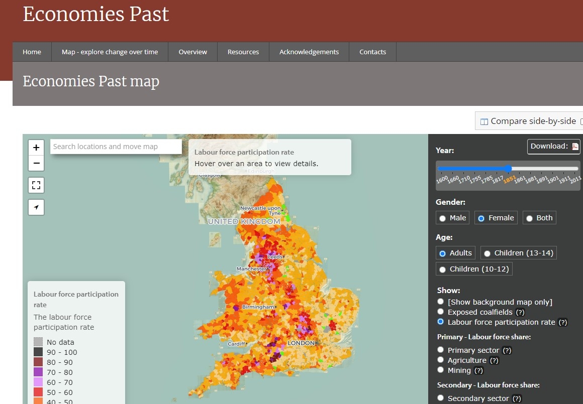 Economies past map