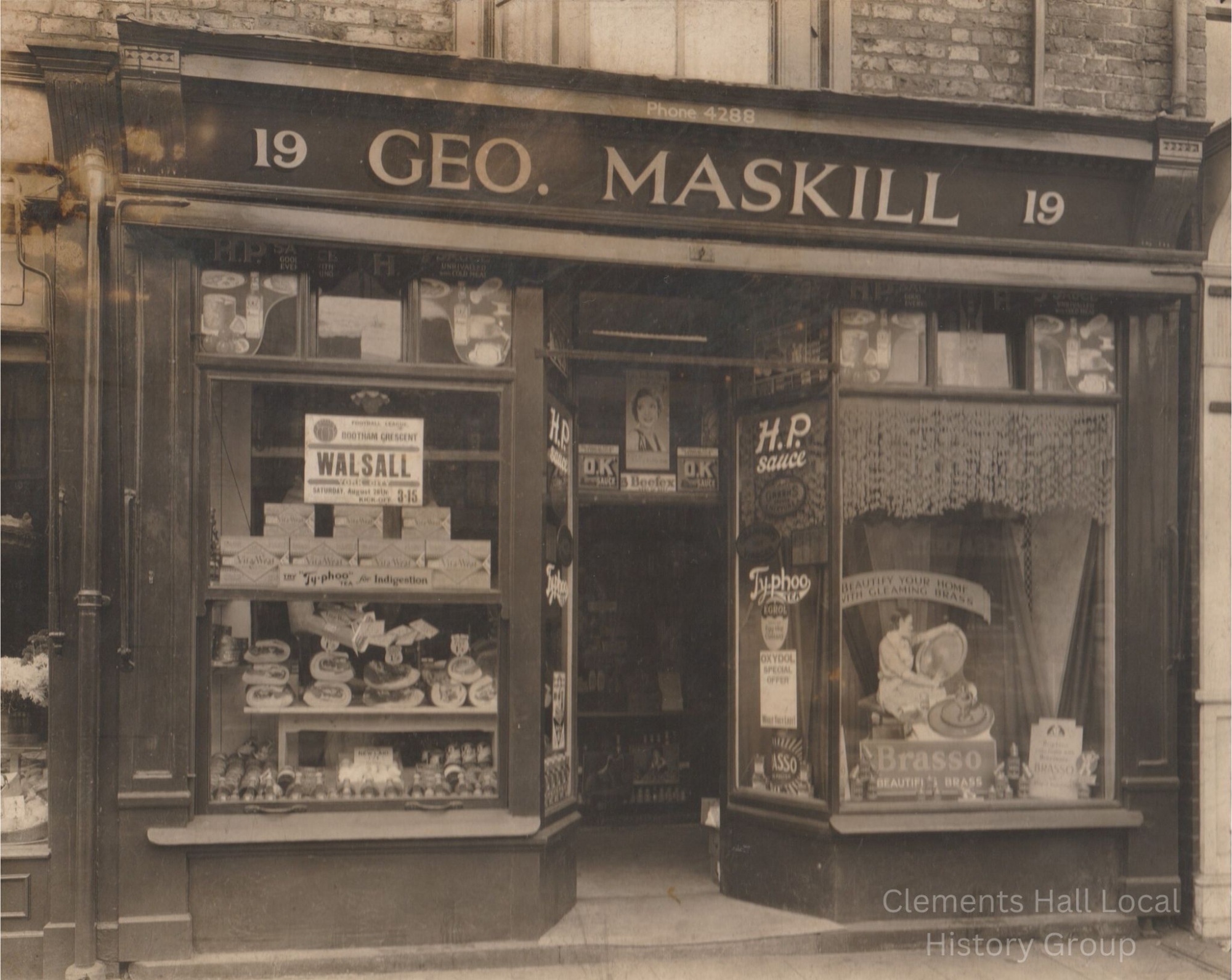 George Maskill shop outside