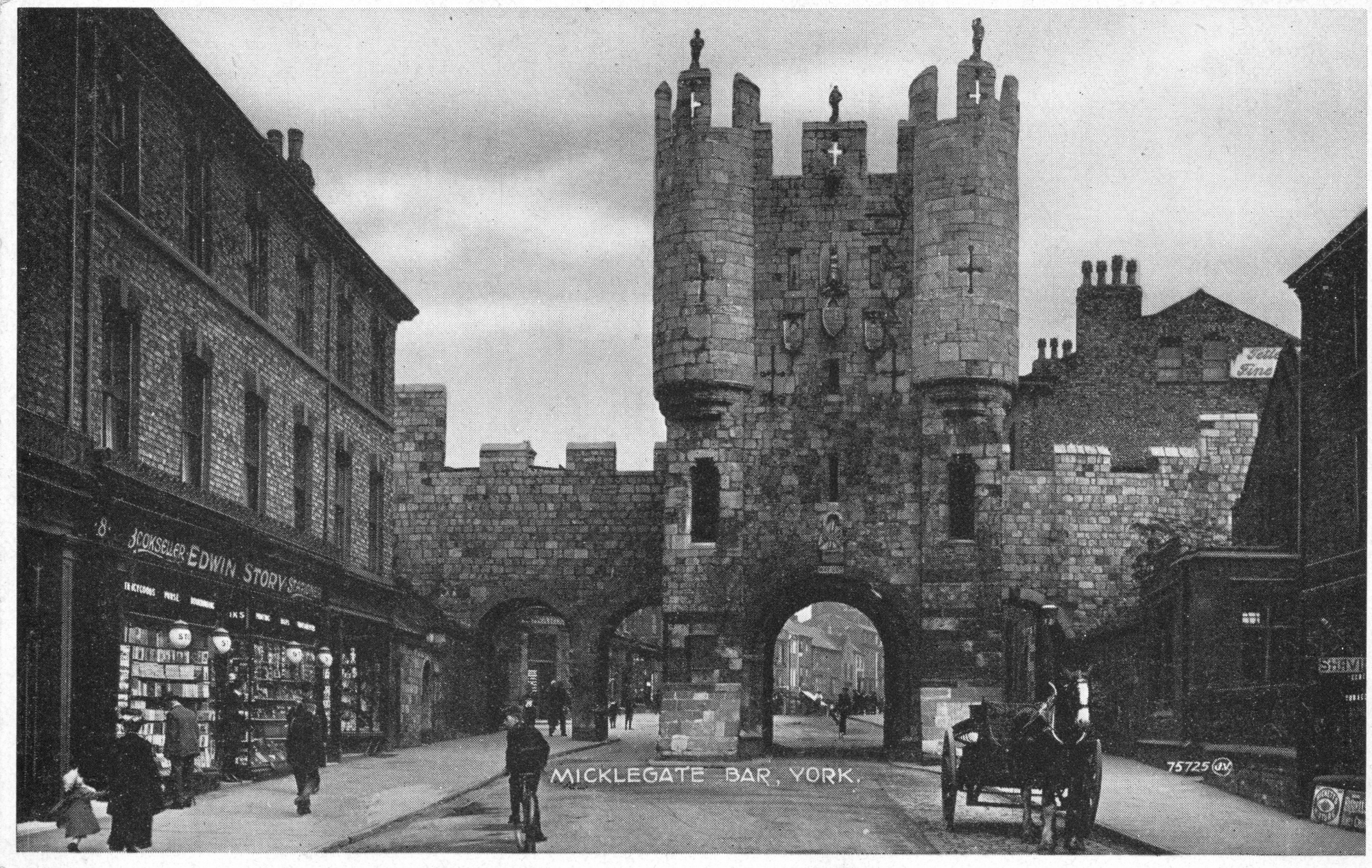 Micklegate Bar Edwin Storey Bookshop c1915